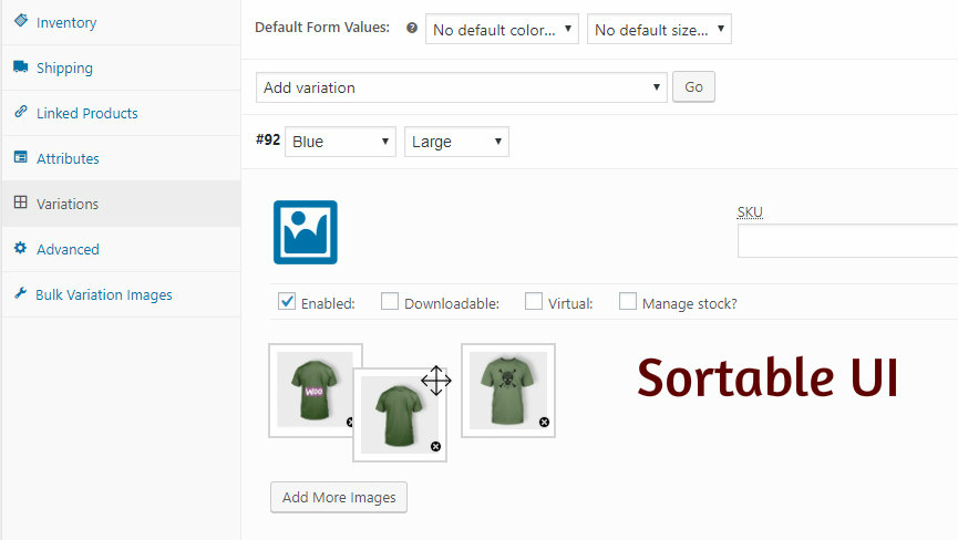 sortable UI