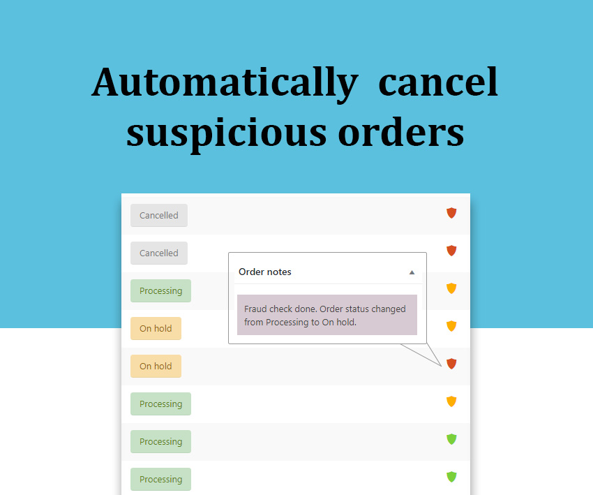 cancel suspicious orders
