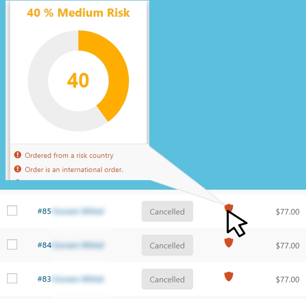 fraud risk reasons