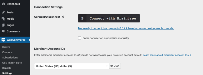 payment with PayPal with braintree