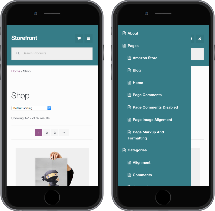 Hamburger menu